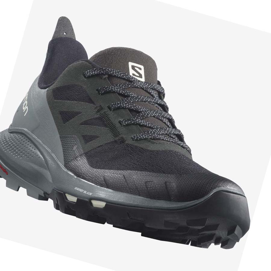 Salomon WoOUTPULSE GORE-TEX Túracipő Női Szürke Fekete | HU 2784MQZ